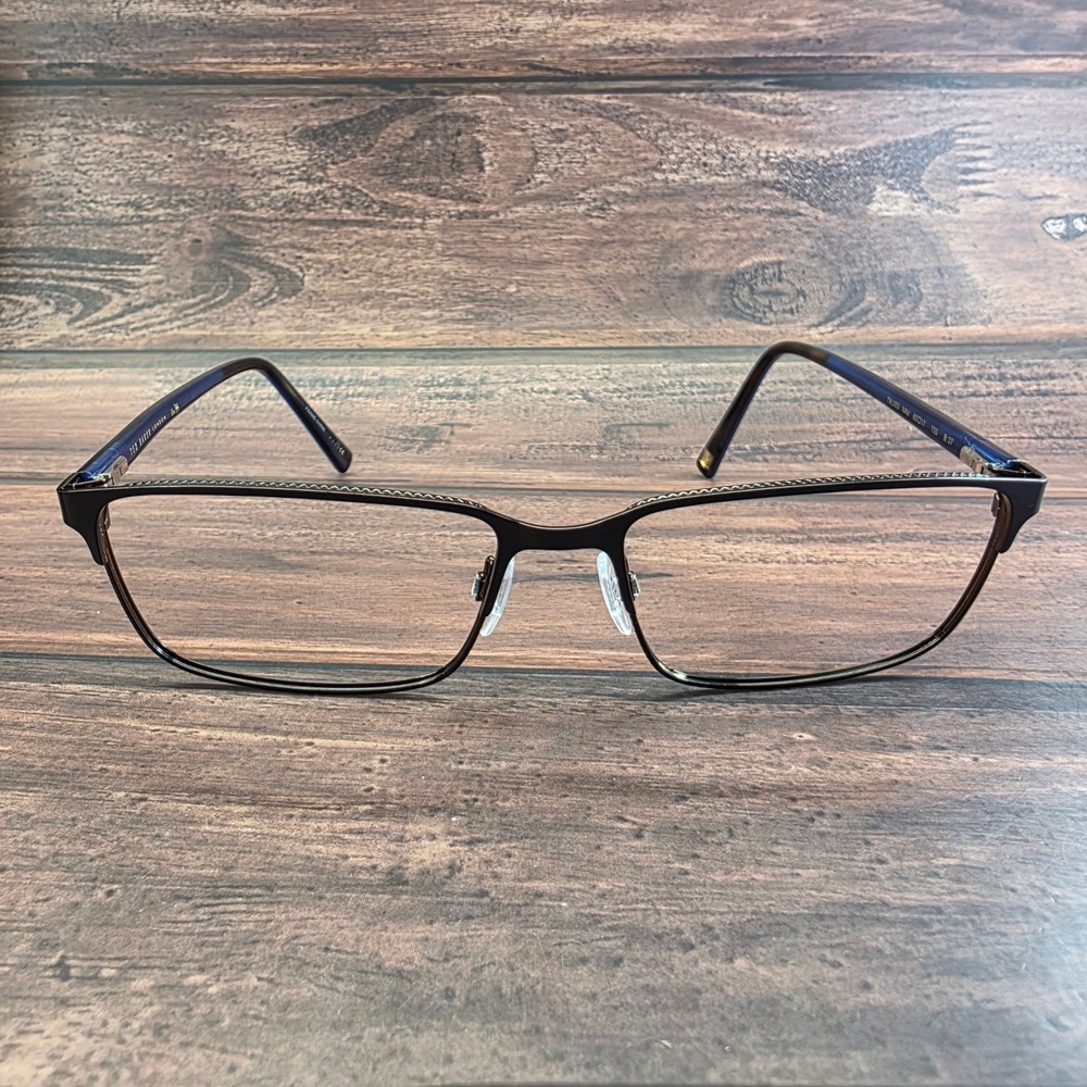 Ted Baker London TXL503‎ NAV Navy Blue Rectangular Metal Eyeglasses 60-17-150